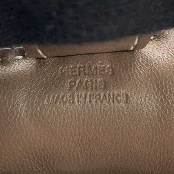 エルメス バッグチャーム ロデオ PM エトゥープ ラムスキン W刻印 HERMES チャーム