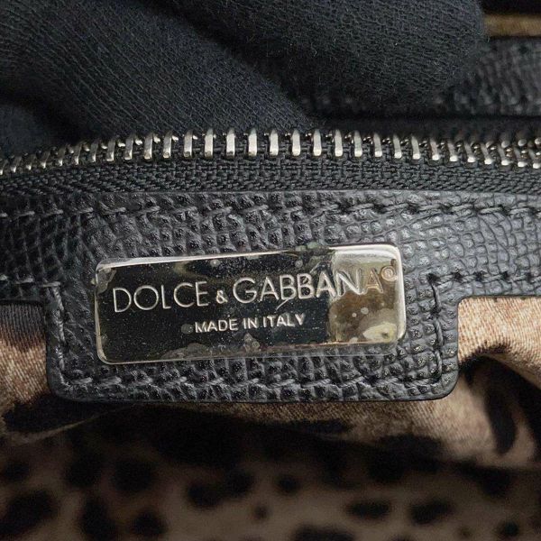 ドルチェ＆ガッバーナ ハンドバッグ パドロック トップハンドル レザー DOLCE&GABBANA バッグ 2wayショルダーバッグ 黒