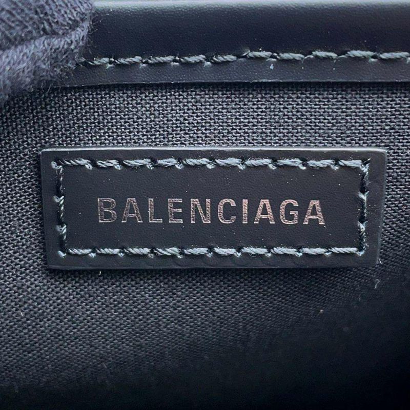 バレンシアガ ハンドバッグ ネイビーカバ XS 390346 BALENCIAGA バッグ 2wayショルダーバッグ黒 ポーチ付き