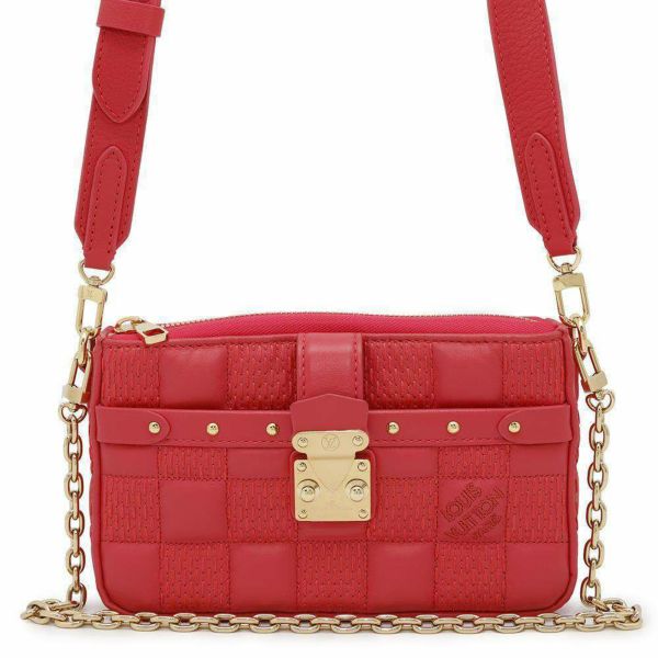 ルイヴィトン ショルダーバッグ ラムスキン ダミエ・パターン ポシェット・トロカ M59049 LOUIS VUITTON 2way ピンク