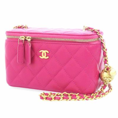 シャネル チェーンショルダーバッグ マトラッセ ココマーク バニティ ラムスキン AP2303 CHANEL ヴァニティ