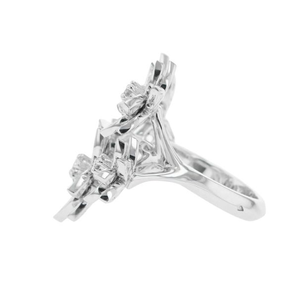 ヴァンクリーフ&アーペル リング ロータス アントレ レ ドア リング 4フラワー ダイヤモンド 114P 1.18ct K18WG VCARP7TF00 指輪