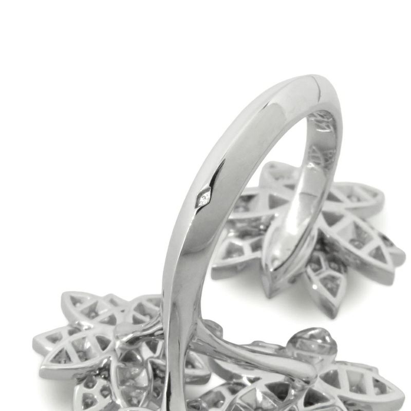 ヴァンクリーフ&アーペル リング ロータス アントレ レ ドア リング 4フラワー ダイヤモンド 114P 1.18ct K18WG VCARP7TF00 指輪