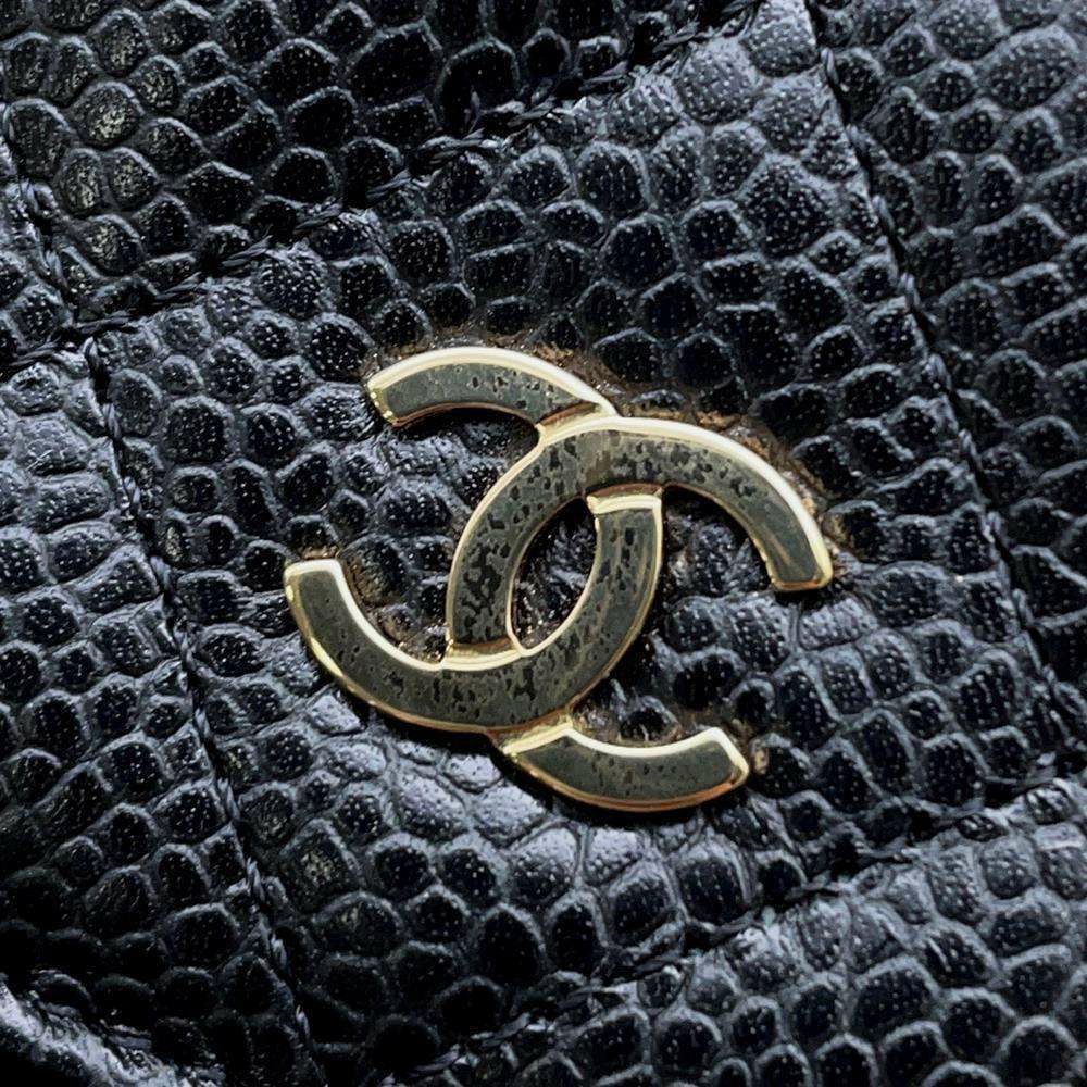 シャネル チェーンウォレット クラシック マトラッセ ココマーク キャビアスキン AP0250 CHANEL 財布 黒