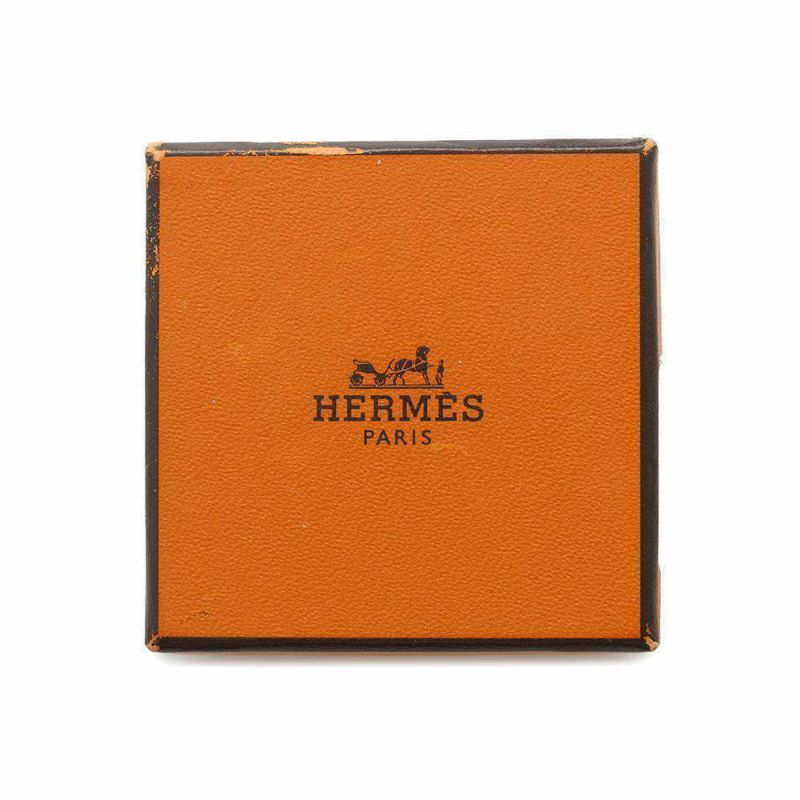 エルメス ピアス ポップアッシュ ブラック/ピンクゴールド金具 Hモチーフ HERMES Pop H ポップH  黒
