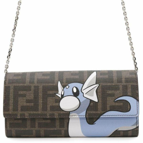 フェンディ チェーンウォレット ポケモンコラボ ズッカ ミニリュウ BM0365 FENDI 財布 ポケットモンスター
