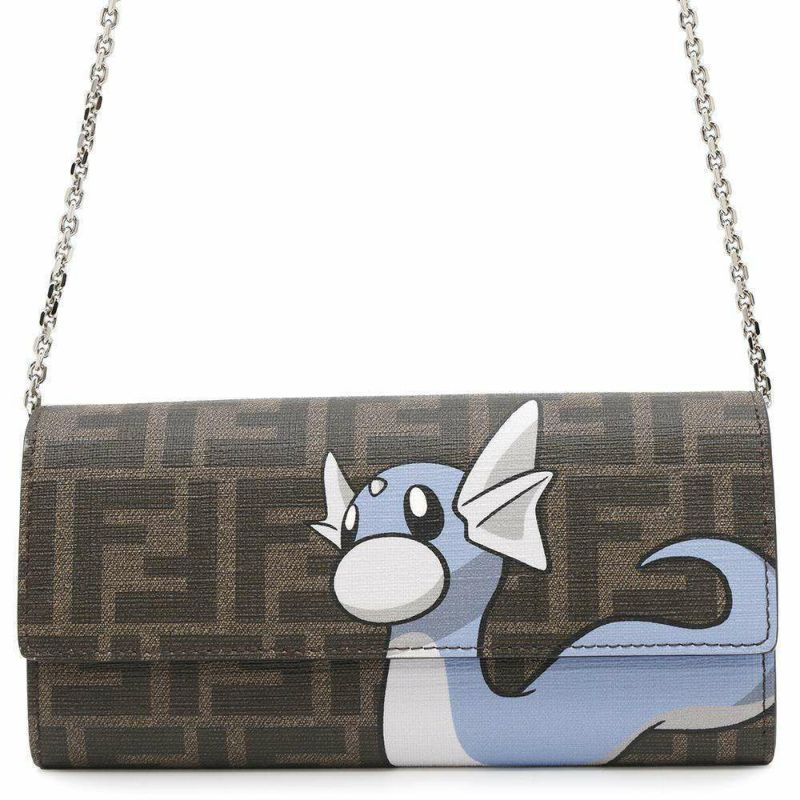 フェンディ チェーンウォレット ポケモンコラボ ズッカ ミニリュウ BM0365 FENDI 財布 ポケットモンスター