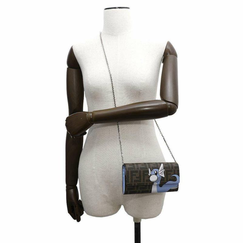 フェンディ チェーンウォレット ポケモンコラボ ズッカ ミニリュウ BM0365 FENDI 財布 ポケットモンスター