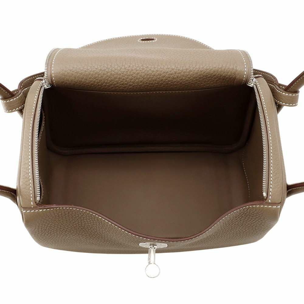 エルメス リンディ26 エトゥープ/シルバー金具 トリヨンクレマンス W刻印 HERMES 2wayショルダー