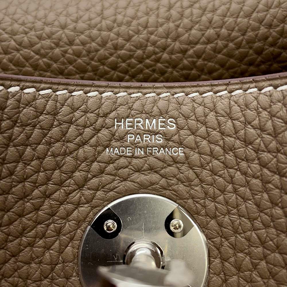 エルメス リンディ26 エトゥープ/シルバー金具 トリヨンクレマンス W刻印 HERMES 2wayショルダー