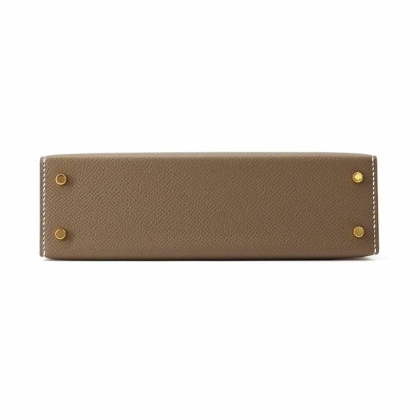エルメス ハンドバッグ ミニケリードゥ 外縫い エトゥープ/ゴールド金具 エプソン W刻印 2wayショルダー