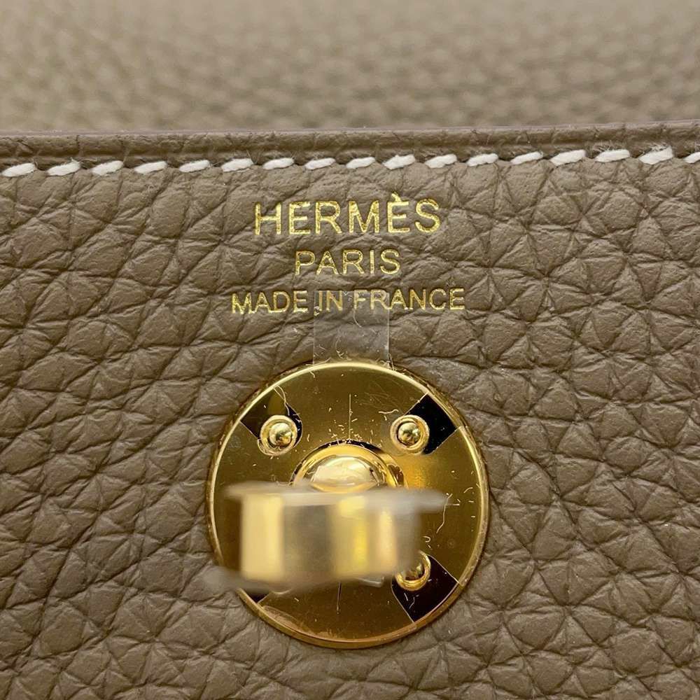 エルメス リンディ ミニ エトゥープ/ゴールド金具 トリヨンクレマンス W刻印 HERMES 2wayショルダー