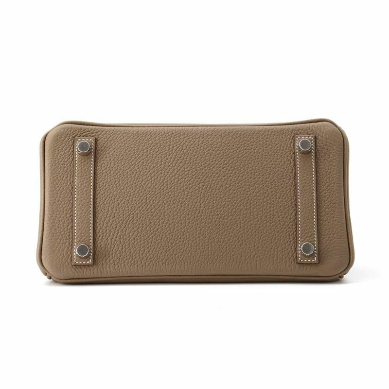 エルメス バーキン25 エトゥープ/シルバー金具 トゴ W刻印 HERMES Birkin ハンドバッグ