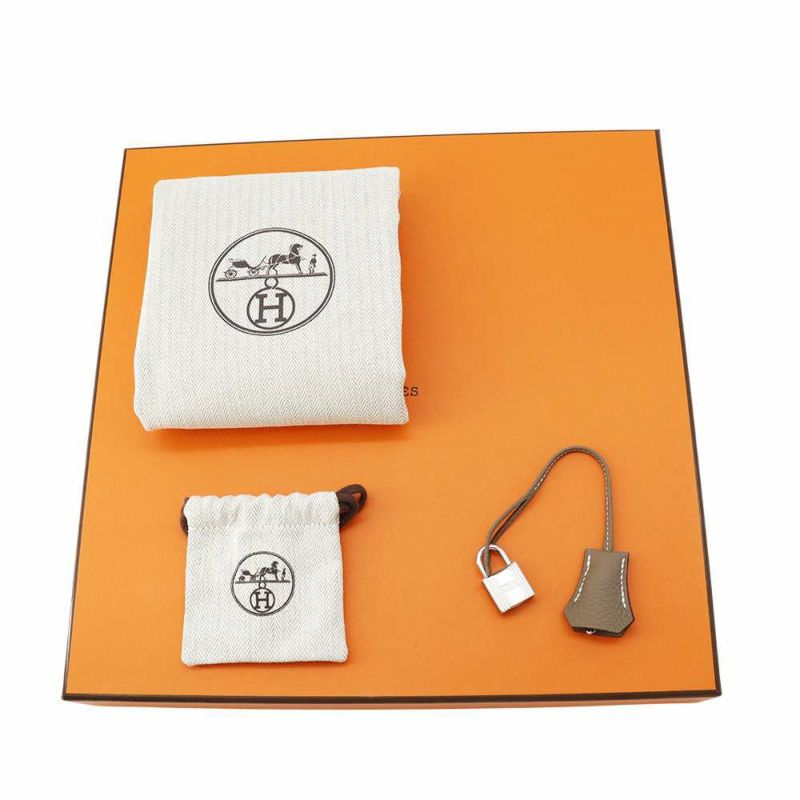 エルメス バーキン25 エトゥープ/シルバー金具 トゴ W刻印 HERMES Birkin ハンドバッグ