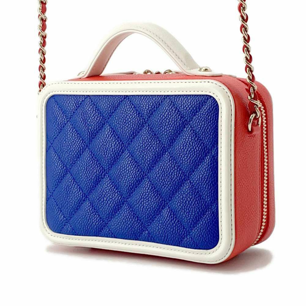 シャネル チェーンショルダーバッグ CCフィリグリー ココマーク マトラッセ キャビアスキン A84452 CHANEL