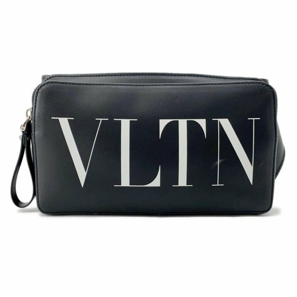ヴァレンティノ・ガラヴァーニ ボディバッグ VLTN レザー UY0B0719WJW VALENTINO ウエストバッグ 黒