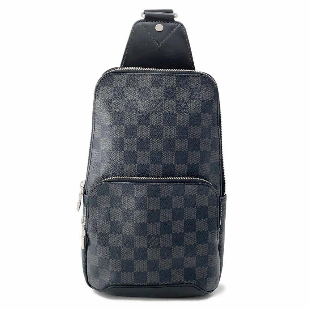 ルイヴィトン ボディバッグ ダミエ・グラフィット アヴェニュー・スリングバッグ N41719 LOUIS VUITTON 黒 ブラック