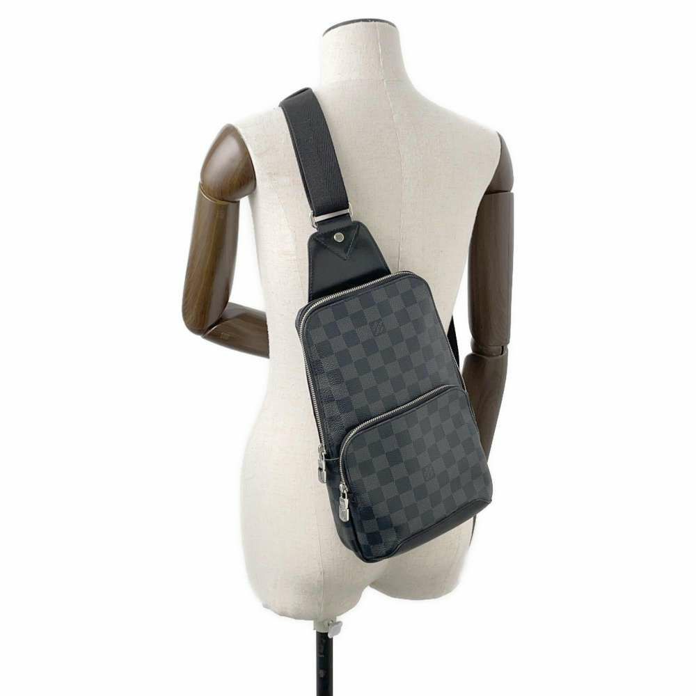 ルイヴィトン ボディバッグ ダミエ・グラフィット アヴェニュー・スリングバッグ N41719 LOUIS VUITTON 黒 ブラック