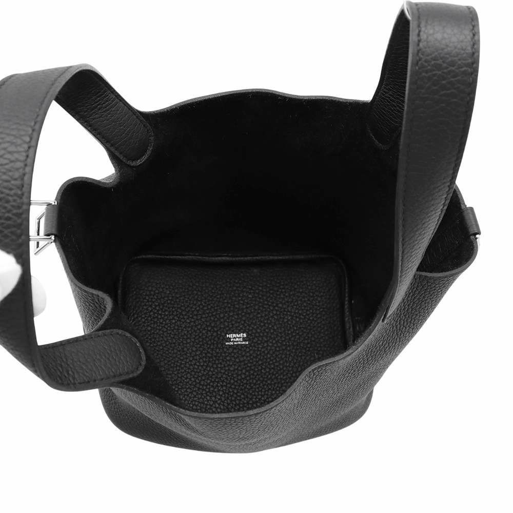 エルメス ハンドバッグ ピコタンロックPM ブラック/シルバー金具 トリヨンクレマンス B刻印 黒
