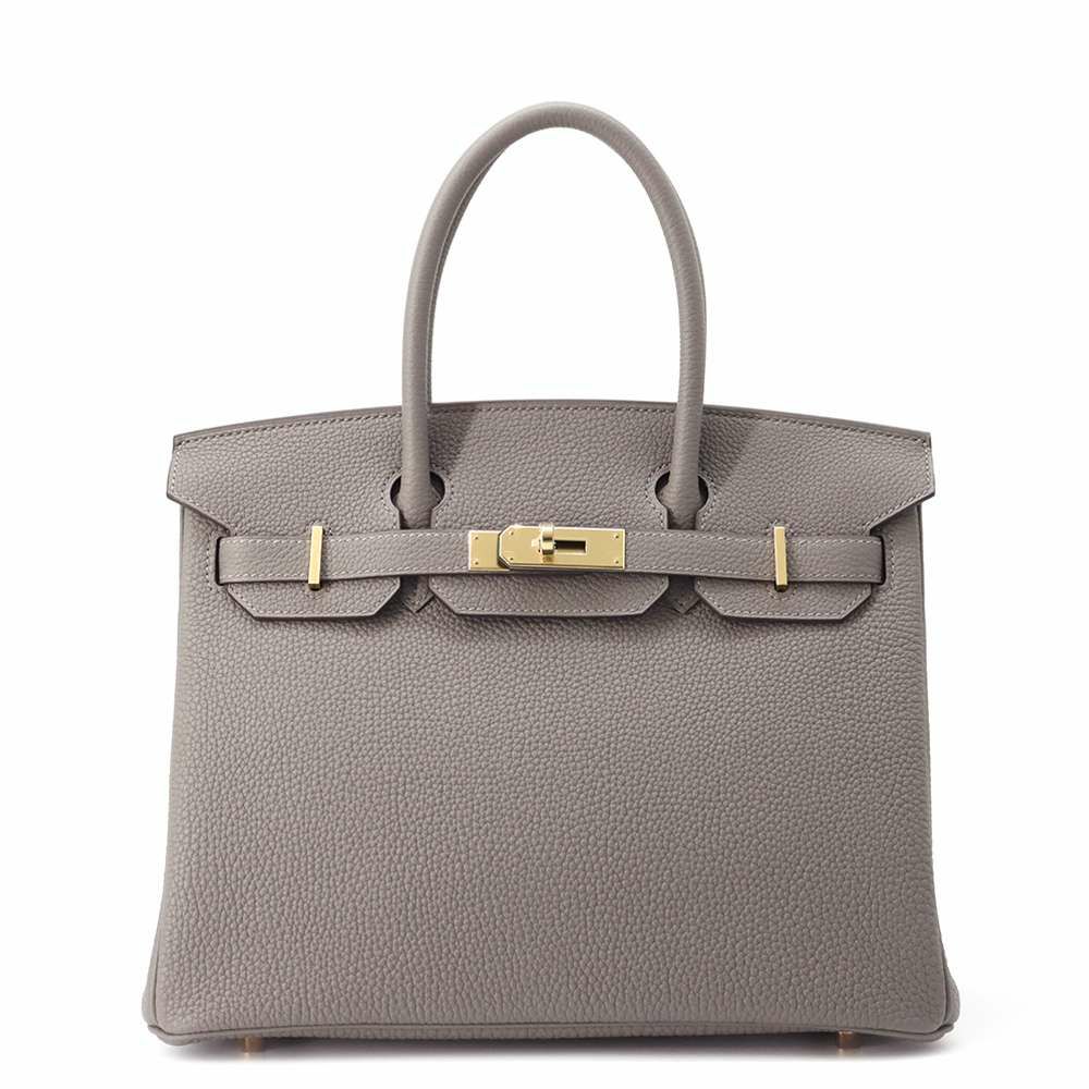 エルメス バーキン30 グリメイヤー/シャンパンゴールド金具 トゴ W刻印 HERMES Birkin ハンドバッグ