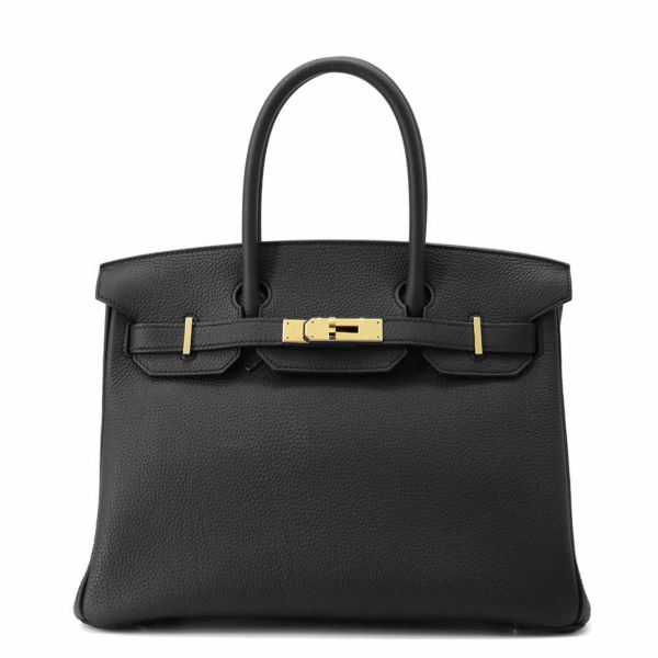 エルメス バーキン30 ブラック/ゴールド金具 トゴ A刻印 HERMES Birkin ハンドバッグ 黒