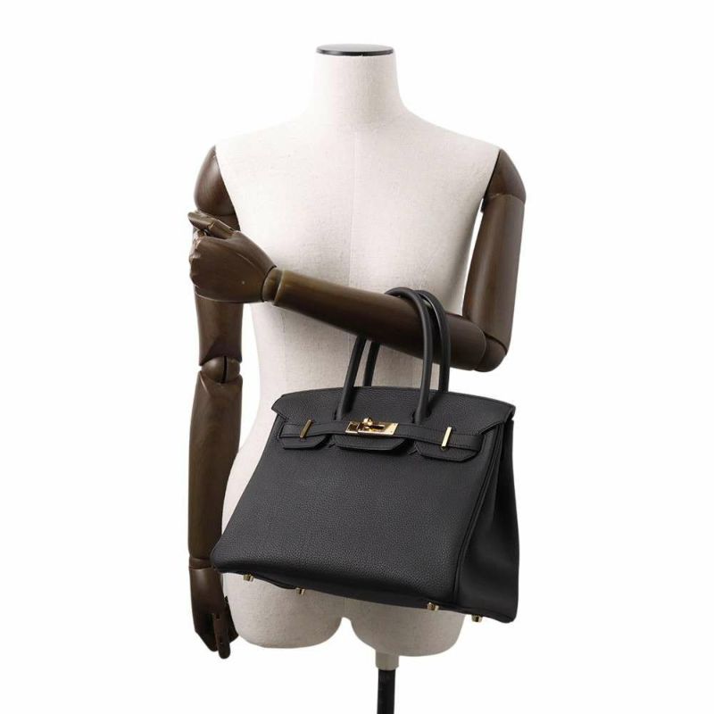 エルメス バーキン30 ブラック/ゴールド金具 トゴ A刻印 HERMES Birkin ハンドバッグ 黒