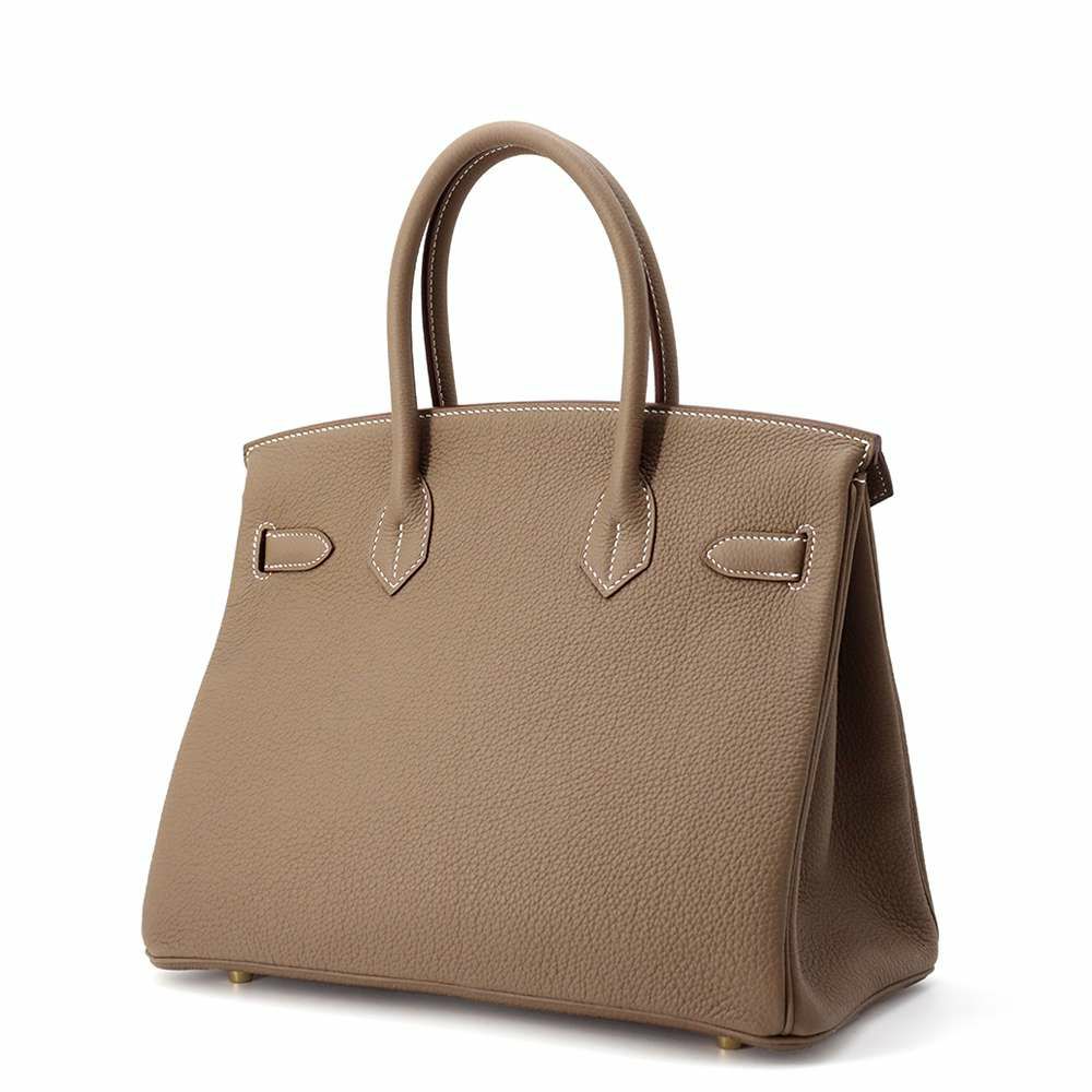 エルメス バーキン30 エトゥープ/ゴールド金具 トゴ W刻印 HERMES Birkin ハンドバッグ