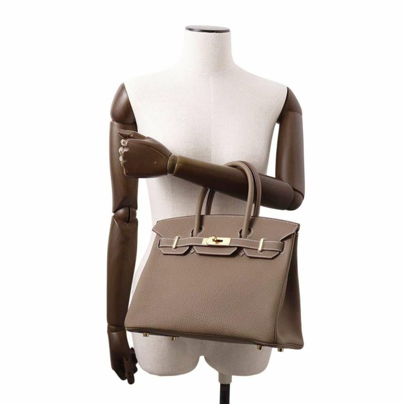 エルメス バーキン30 エトゥープ/ゴールド金具 トゴ W刻印 HERMES Birkin ハンドバッグ