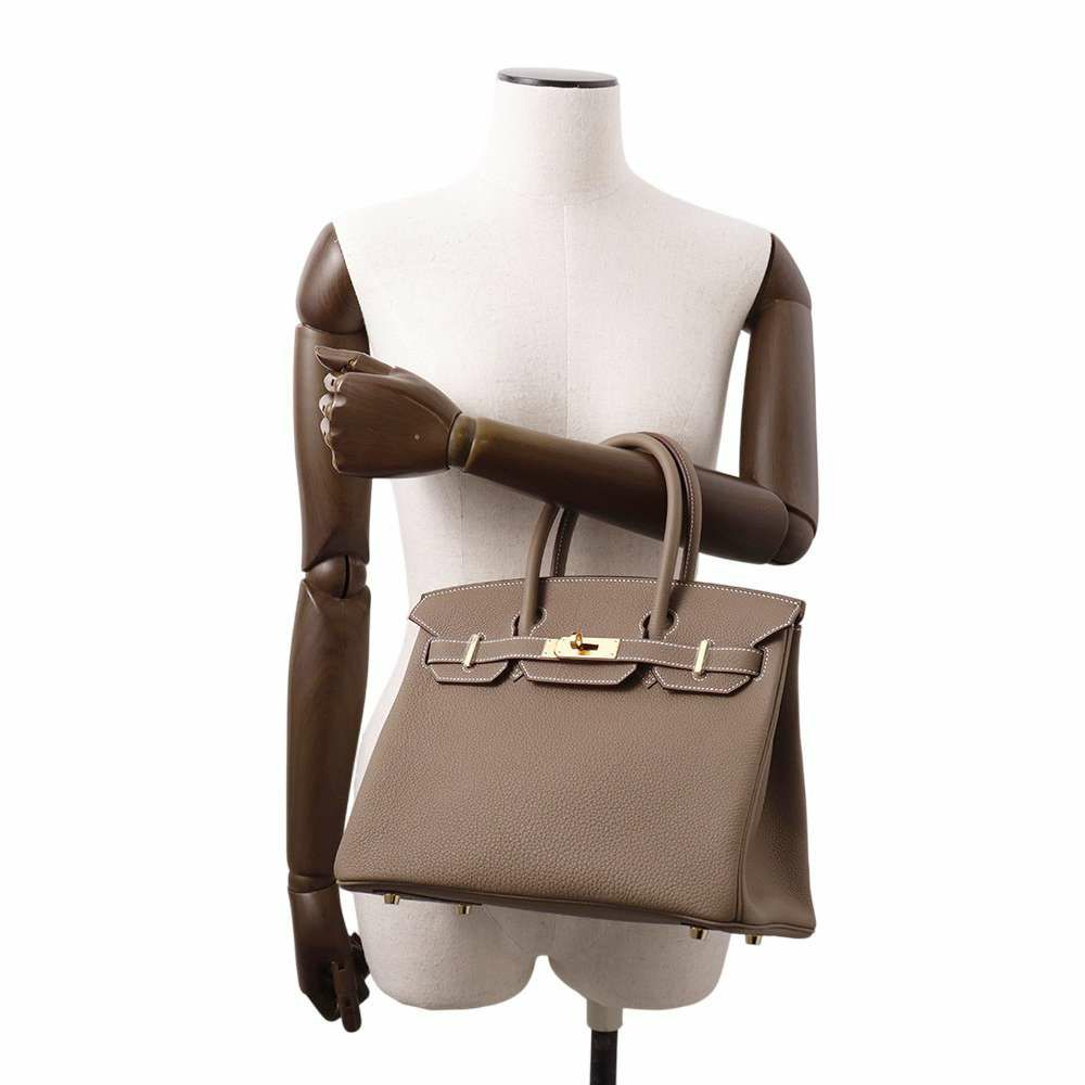 エルメス バーキン30 エトゥープ/ゴールド金具 トゴ W刻印 HERMES Birkin ハンドバッグ