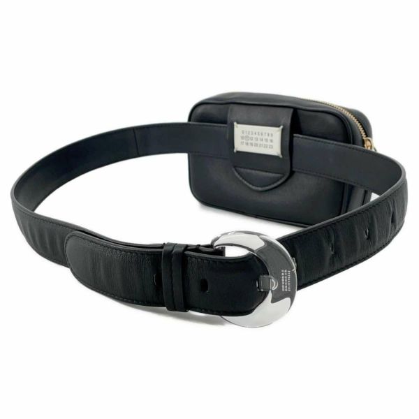 メゾンマルジェラ ボディバッグ レザー S56WB0012 Maison Margiela ウエストバッグ 黒