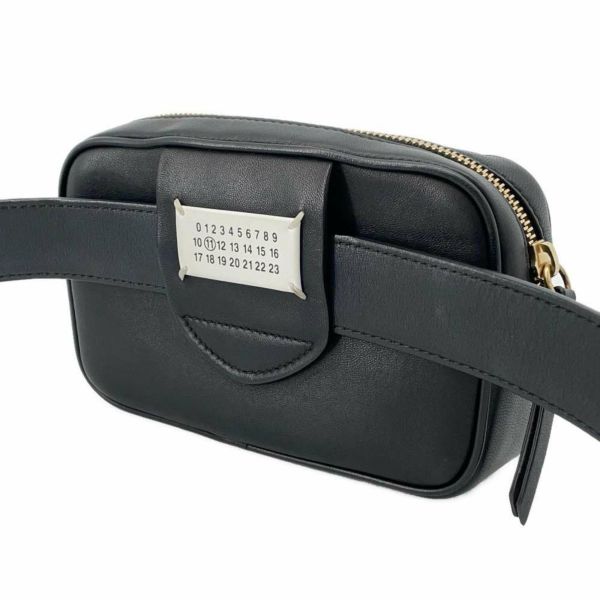 メゾンマルジェラ ボディバッグ レザー S56WB0012 Maison Margiela ウエストバッグ 黒