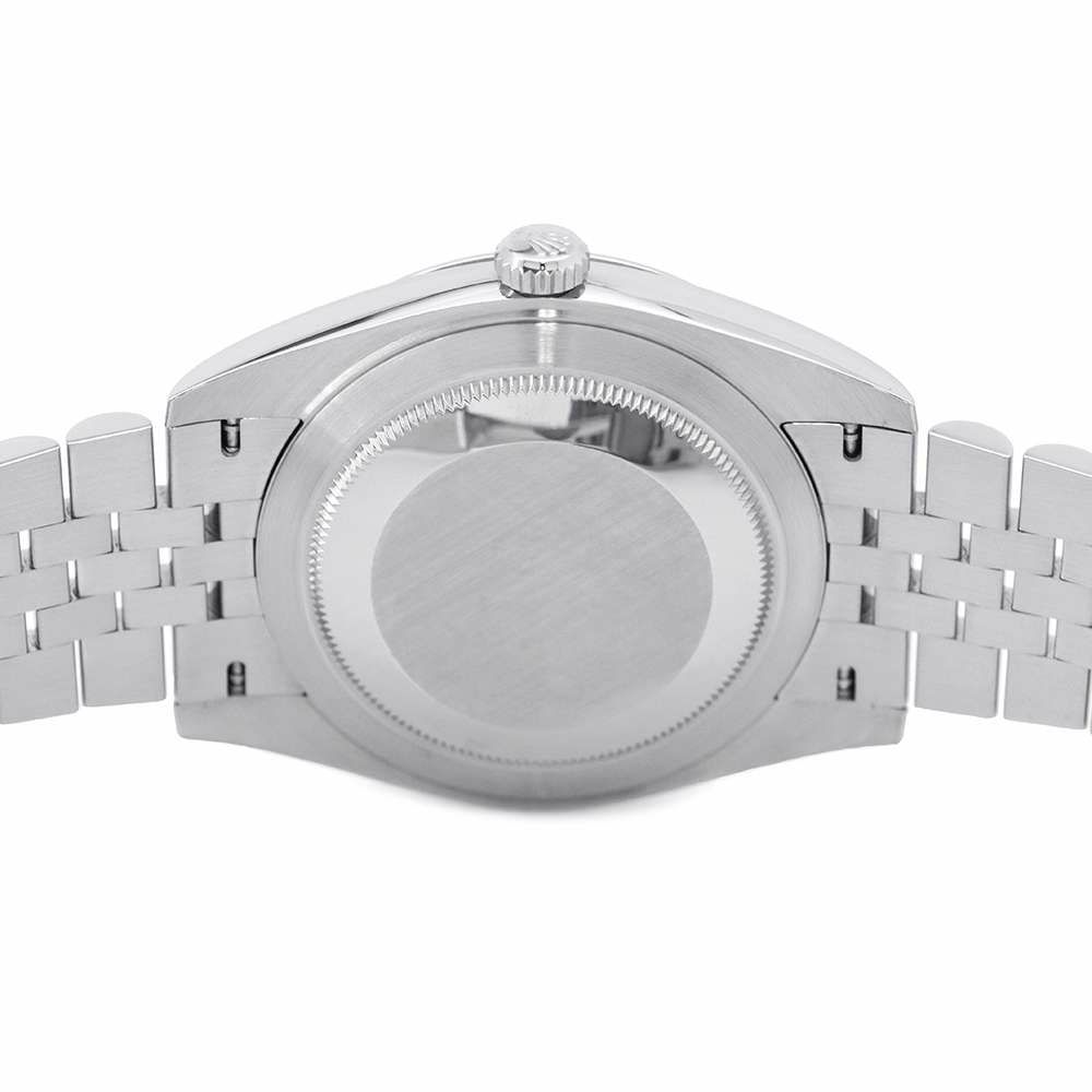 ロレックス デイトジャスト41 SS/K18 10Pダイヤ ランダムシリアル ルーレット 126334G ROLEX 腕時計 黒文字盤