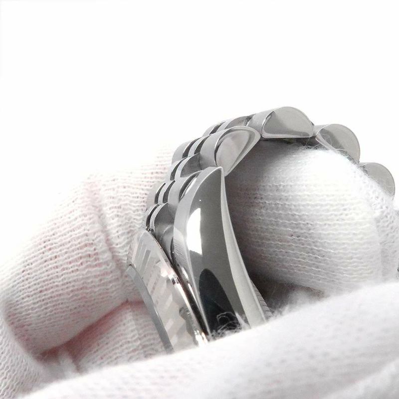 ロレックス デイトジャスト41 SS/K18 10Pダイヤ ランダムシリアル ルーレット 126334G ROLEX 腕時計 黒文字盤