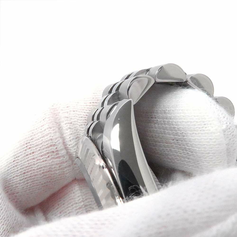 ロレックス デイトジャスト41 SS/K18 10Pダイヤ ランダムシリアル ルーレット 126334G ROLEX 腕時計 黒文字盤