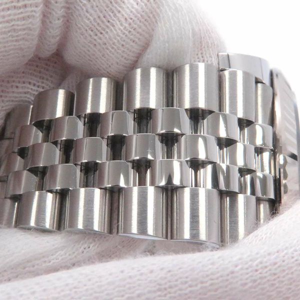 ロレックス デイトジャスト41 SS/K18 10Pダイヤ ランダムシリアル ルーレット 126334G ROLEX 腕時計 黒文字盤