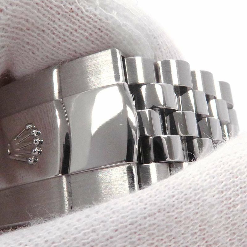 ロレックス デイトジャスト41 SS/K18 10Pダイヤ ランダムシリアル ルーレット 126334G ROLEX 腕時計 黒文字盤