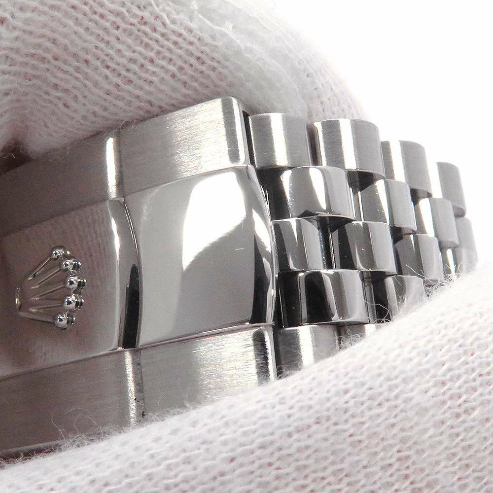 ロレックス デイトジャスト41 SS/K18 10Pダイヤ ランダムシリアル ルーレット 126334G ROLEX 腕時計 黒文字盤