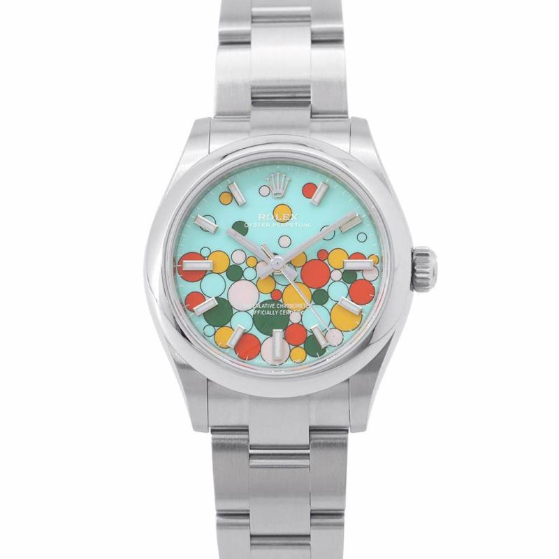 ロレックス オイスターパーペチュアル31 277200 ROLEX レディース ターコイズブルー/セレブレーションモチーフ文字盤