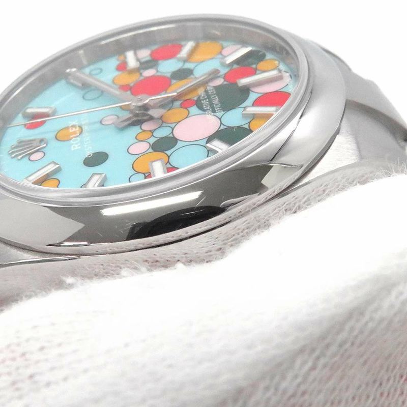 ロレックス オイスターパーペチュアル31 277200 ROLEX レディース ターコイズブルー/セレブレーションモチーフ文字盤