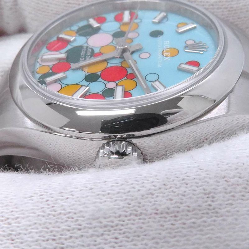 ロレックス オイスターパーペチュアル31 277200 ROLEX レディース ターコイズブルー/セレブレーションモチーフ文字盤