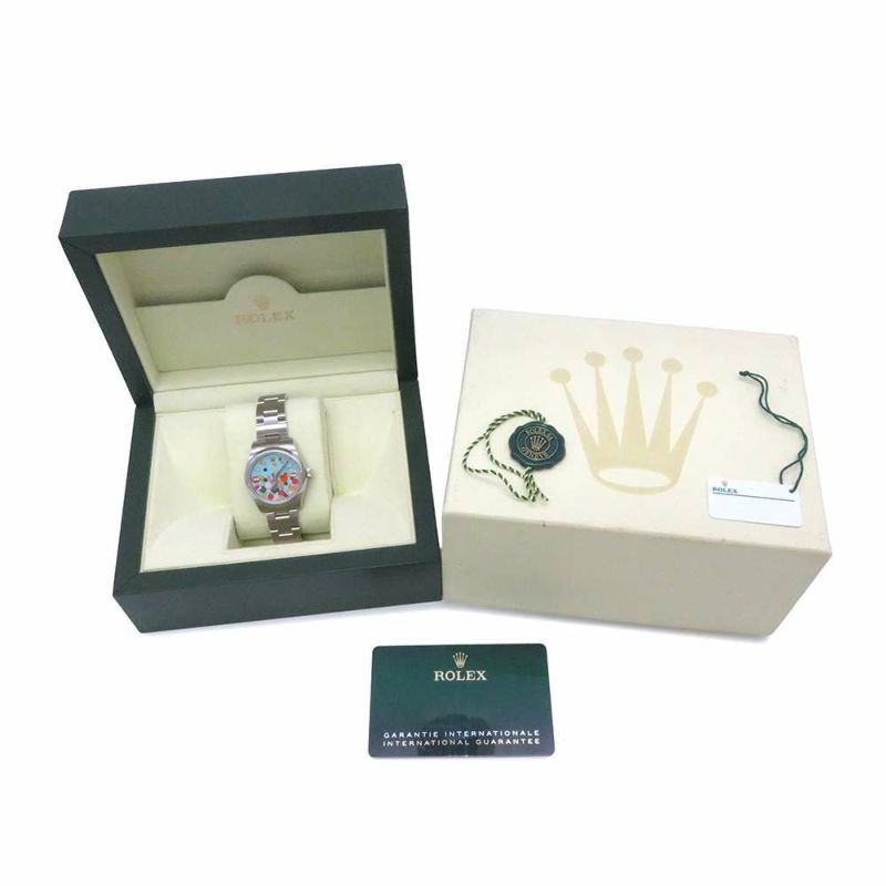 ロレックス オイスターパーペチュアル31 277200 ROLEX レディース ターコイズブルー/セレブレーションモチーフ文字盤