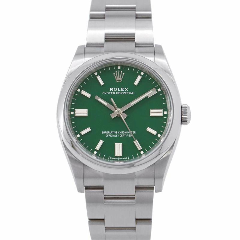 ロレックス オイスターパーペチュアル36 ランダムシリアル ルーレット 126000 ROLEX 腕時計 グリーン文字盤