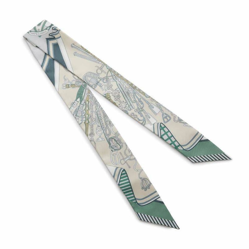 エルメス スカーフ ツイリー 鞍職人の花束 HERMES シルク 2025春夏