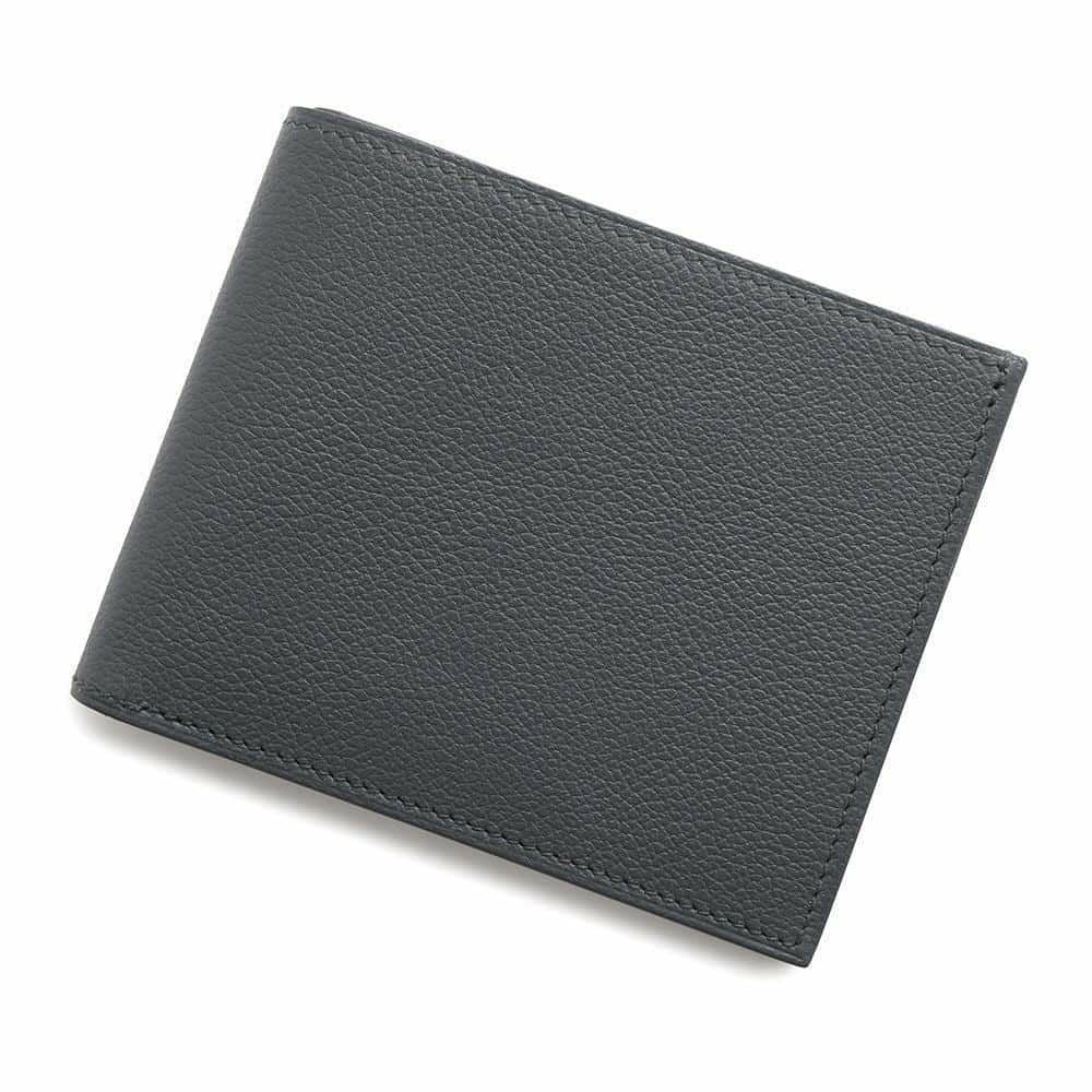 エルメス 二つ折り財布 シチズンツイル コンパクト グリミスティ エバーカラー W刻印 HERMES 財布 メンズ
