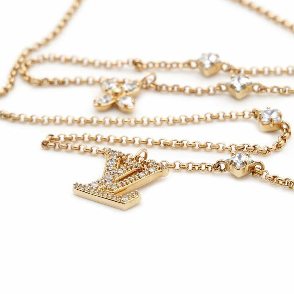 ルイヴィトン ネックレス ネックレス・レディ LV ラインストーン M01845 LOUIS VUITTON アクセサリー