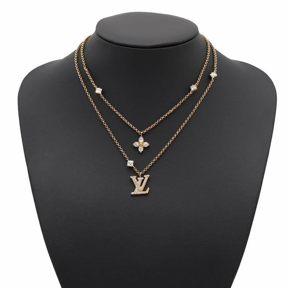 ルイヴィトン ネックレス ネックレス・レディ LV ラインストーン M01845 LOUIS VUITTON アクセサリー