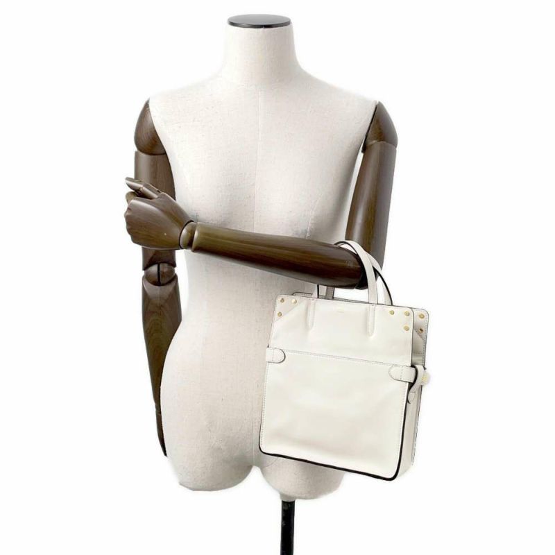 フェンディ ハンドバッグ フリップ スモール 8BT306 FENDI 2way 白