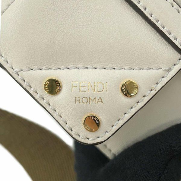 フェンディ ハンドバッグ フリップ スモール 8BT306 FENDI 2way 白