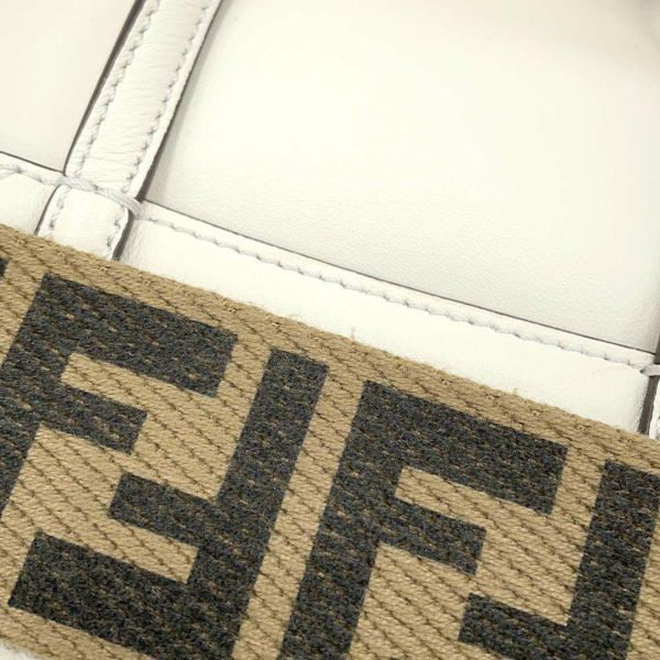 フェンディ ハンドバッグ フリップ スモール 8BT306 FENDI 2way 白