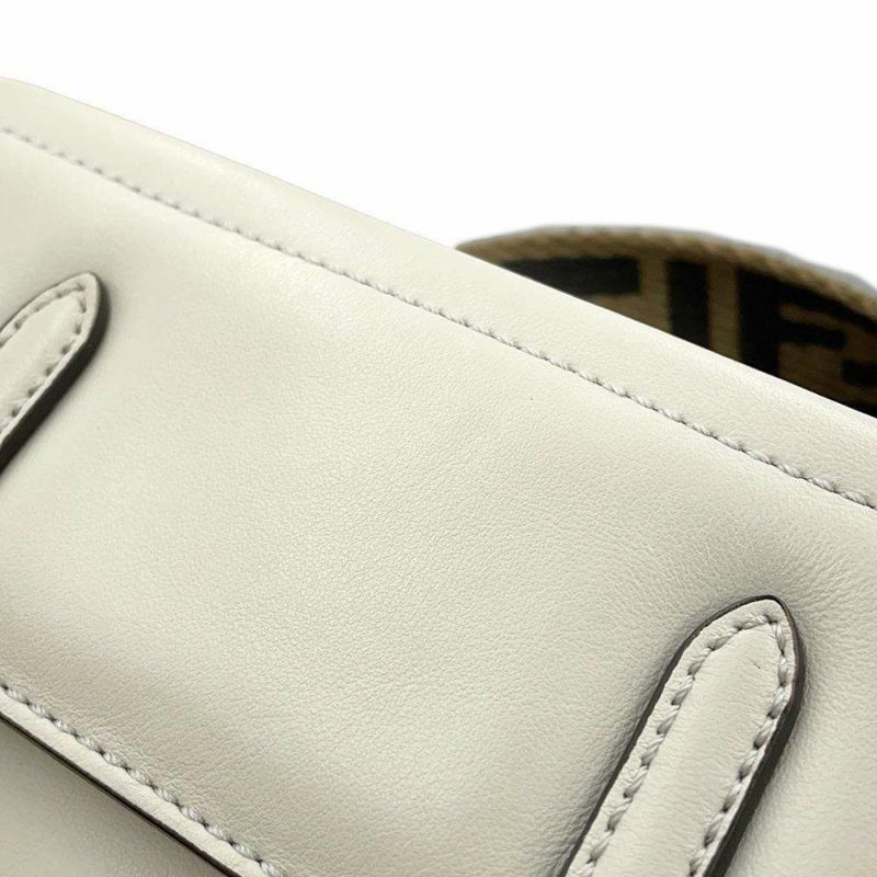 フェンディ ハンドバッグ フリップ スモール 8BT306 FENDI 2way 白